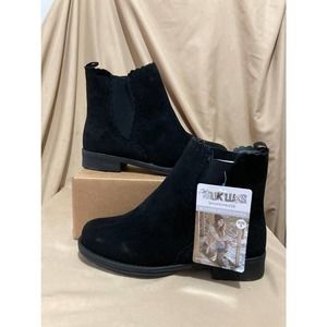 New MUK LUKS Women's KiKi Pull on Black Fashion Boot Size 9